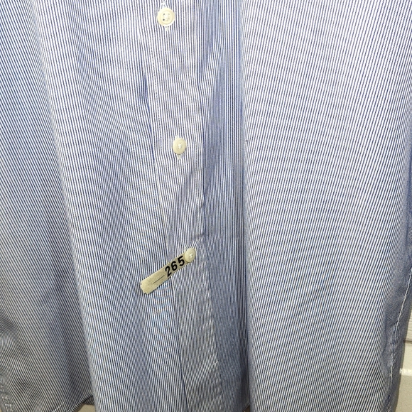 VAN HEUSEN MENS DRESS SHIRT SIZE NECK: 15.5 BLUE STRIPED - Picture 5 of 5